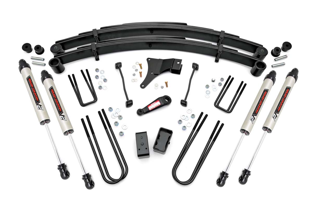 Ford F-350 Super Duty Suspension Lift Kit - Rough Country - 4 Inch V2 - 1999